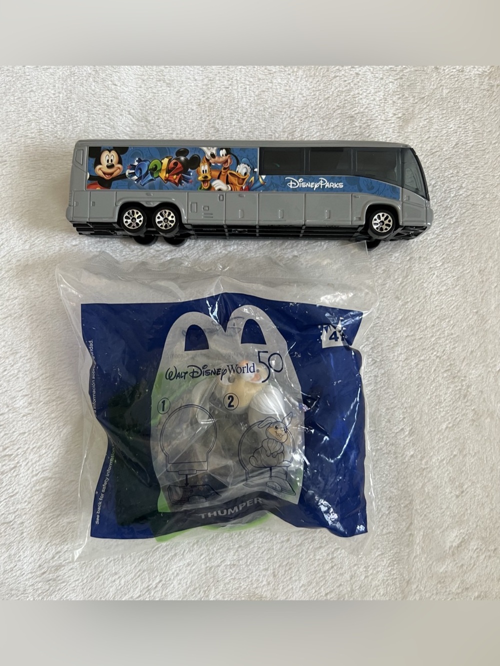Disney Parks 2012 Mickey Mouse & Friends Toy Bus & Disney 50th Anni. Thumper Toy